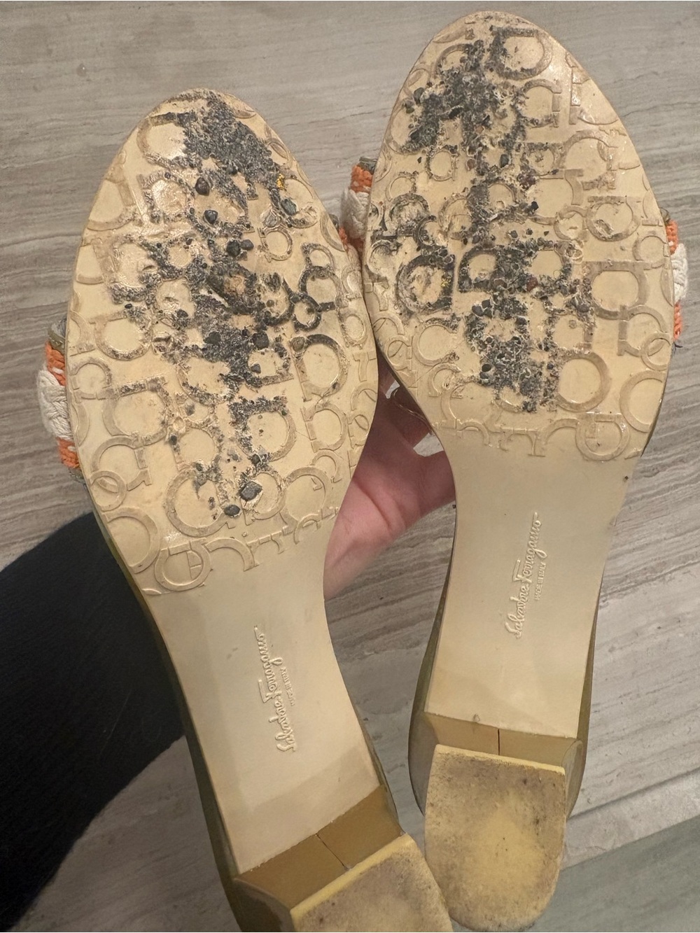 FINAL SALE - Authentic Vintage Ferragamo slip on sandals - Picture 4 of 10